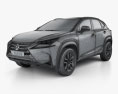 Lexus NX hybrid 2017 3d model wire render