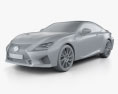 Lexus RC F 2017 3d model clay render
