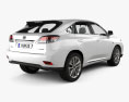 Lexus RX F sport hybrid 2015 3d model back view
