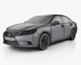 Lexus ES 2016 3D模型 wire render