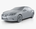 Lexus ES 2016 3Dモデル clay render