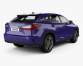 Lexus RX hybrid 2019 3d model back view