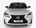 Lexus NX F sport with HQ interior 2017 3d model front view