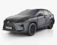 Lexus RX F Sport 2019 3d model wire render