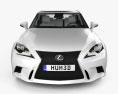 Lexus IS (XE30) F Sport with HQ interior 2016 3d model front view