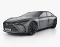 Lexus LF-FC 2015 3d model wire render