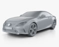 Lexus RC 200t 2019 3d model clay render