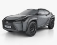 Lexus UX Concept 2017 Modello 3D wire render
