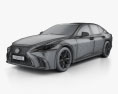 Lexus LS (XF50) F Sport 2022 3d model wire render