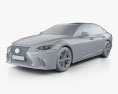 Lexus LS (XF50) F Sport 2022 3d model clay render