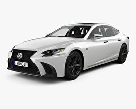 Lexus LS (XF50) F Sport with HQ interior 2022 3D model