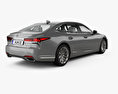 Lexus LS (XF50) with HQ interior 2022 3d model back view