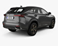 Lexus NX hybrid with HQ interior 2020 3d model back view