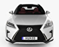 Lexus RX F sport with HQ interior 2019 3d model front view