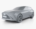 Lexus LF-1 Limitless 2018 3d model clay render