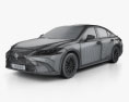 Lexus ES 300h 2020 3d model wire render