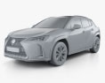 Lexus UX hybrid F-Sport 2022 3d model clay render