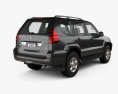 Lexus GX with HQ interior 2009 3d model back view