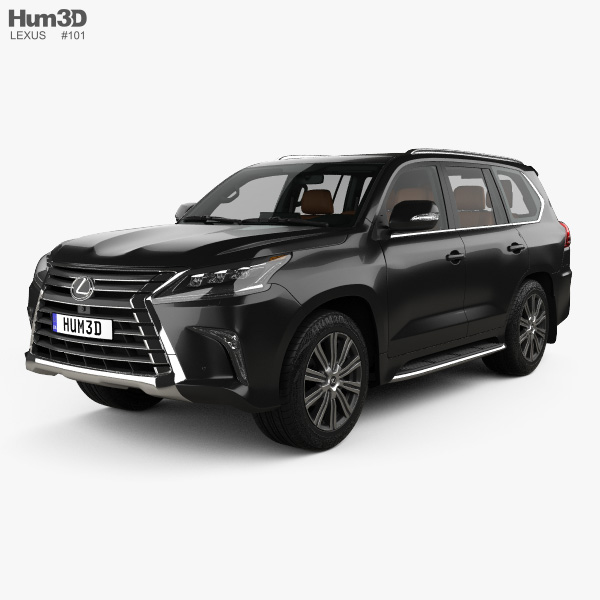 Lexus LX with HQ interior 2019 3D model