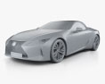 Lexus LC convertible 2022 3d model clay render