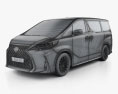 Lexus LM hybrid 2022 3d model wire render