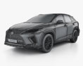 Lexus RX F Sport 2022 3d model wire render