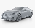 Lexus RC F 2022 3d model clay render