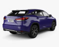 Lexus RX hybrid Executive 2022 3d model back view
