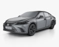 Lexus ES 2022 3d model wire render