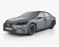 Lexus ES hybrid 2022 3d model wire render