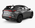Lexus NX F Sport hybrid 2022 3d model back view