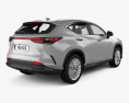 Lexus NX ハイブリッ 2022 3Dモデル 後ろ姿