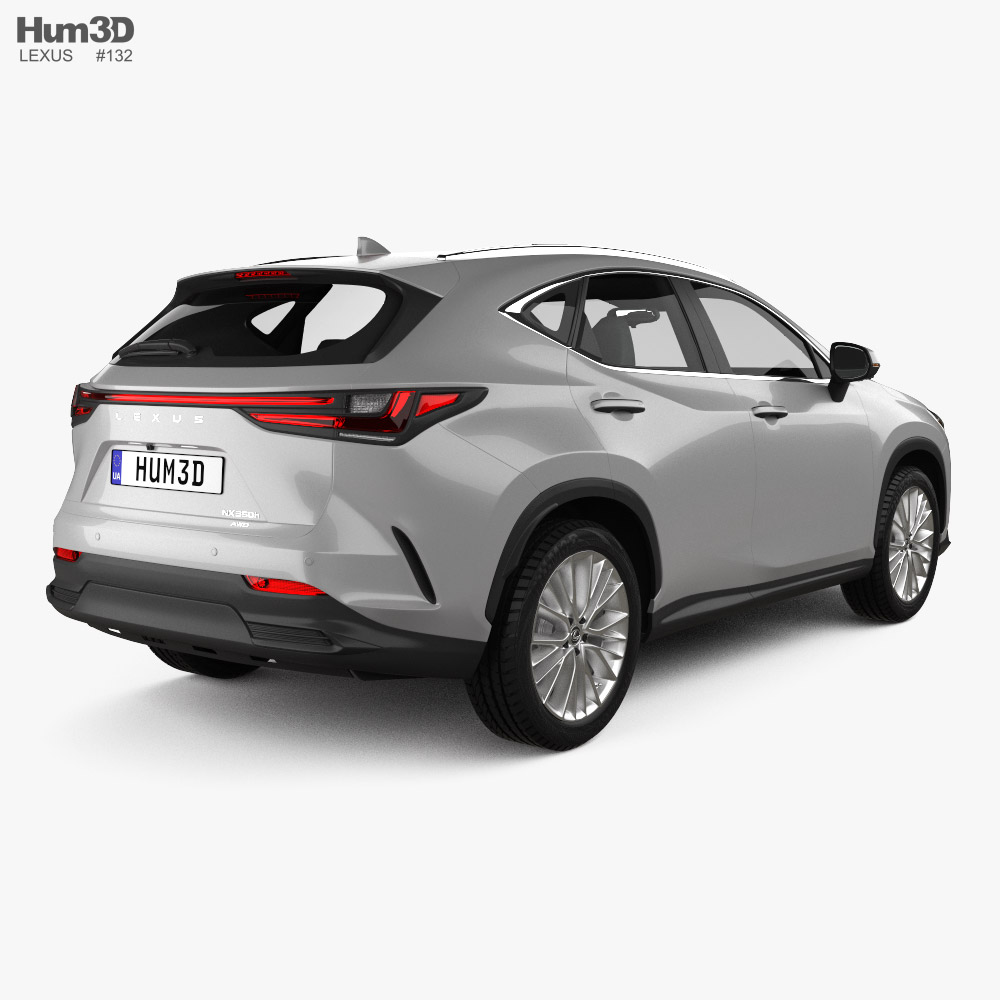 Lexus NX 混合動力 2022 3D模型 后视图