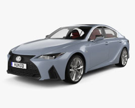 Lexus IS F-Sport インテリアと 2021 3Dモデル