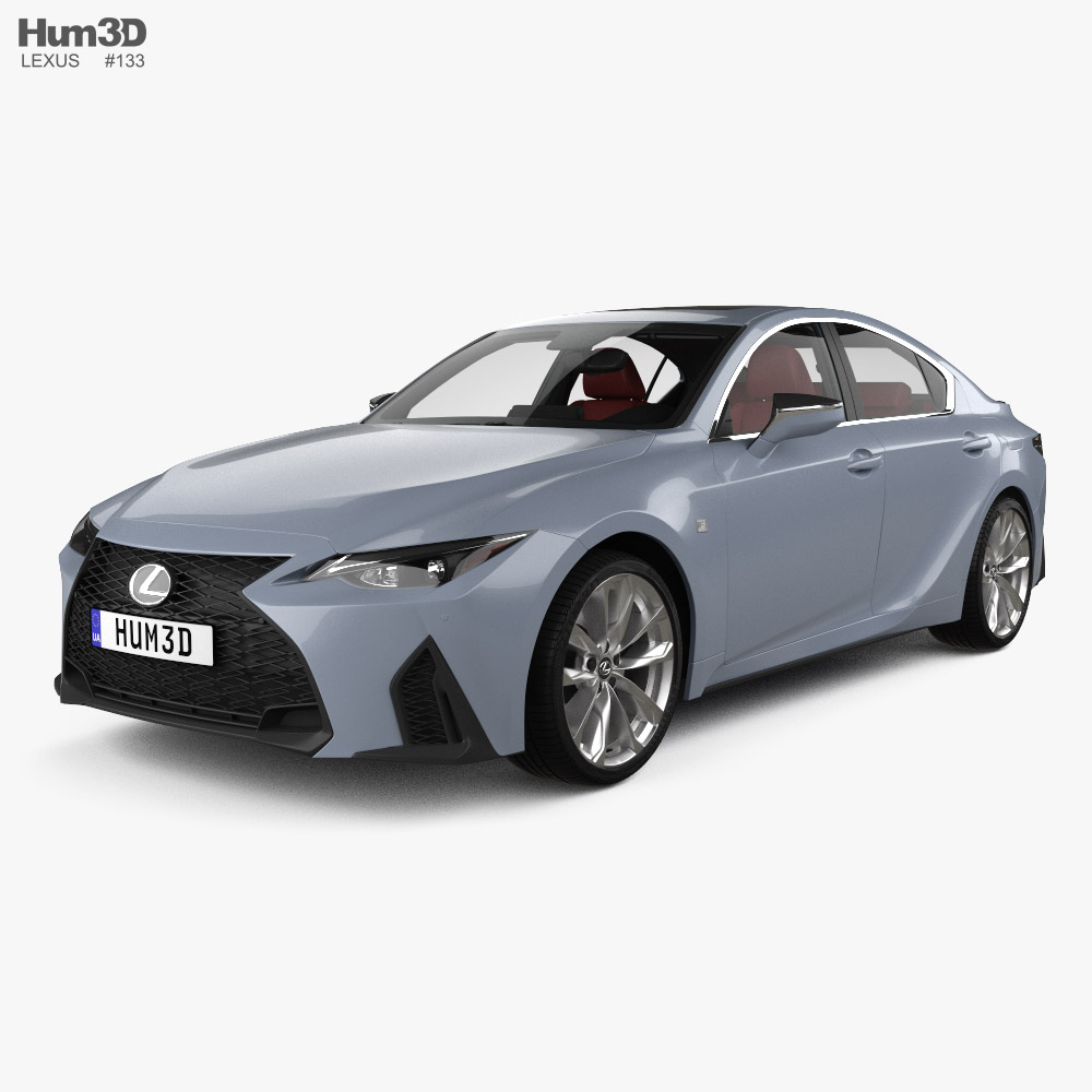 Lexus IS F-Sport con interior 2021 Modelo 3D