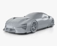 Lexus BEV Sport 2021 3d model clay render