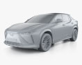 Lexus RZ 450e 2023 3d model clay render