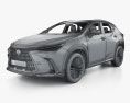 Lexus NX hybrid with HQ interior 2022 3d model wire render