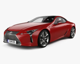 Lexus LC 500 with HQ interior 2017 3D model