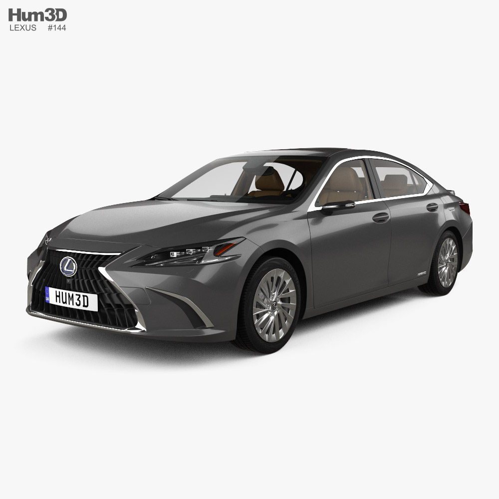 Lexus ES ibrido con interni 2021 Modello 3D