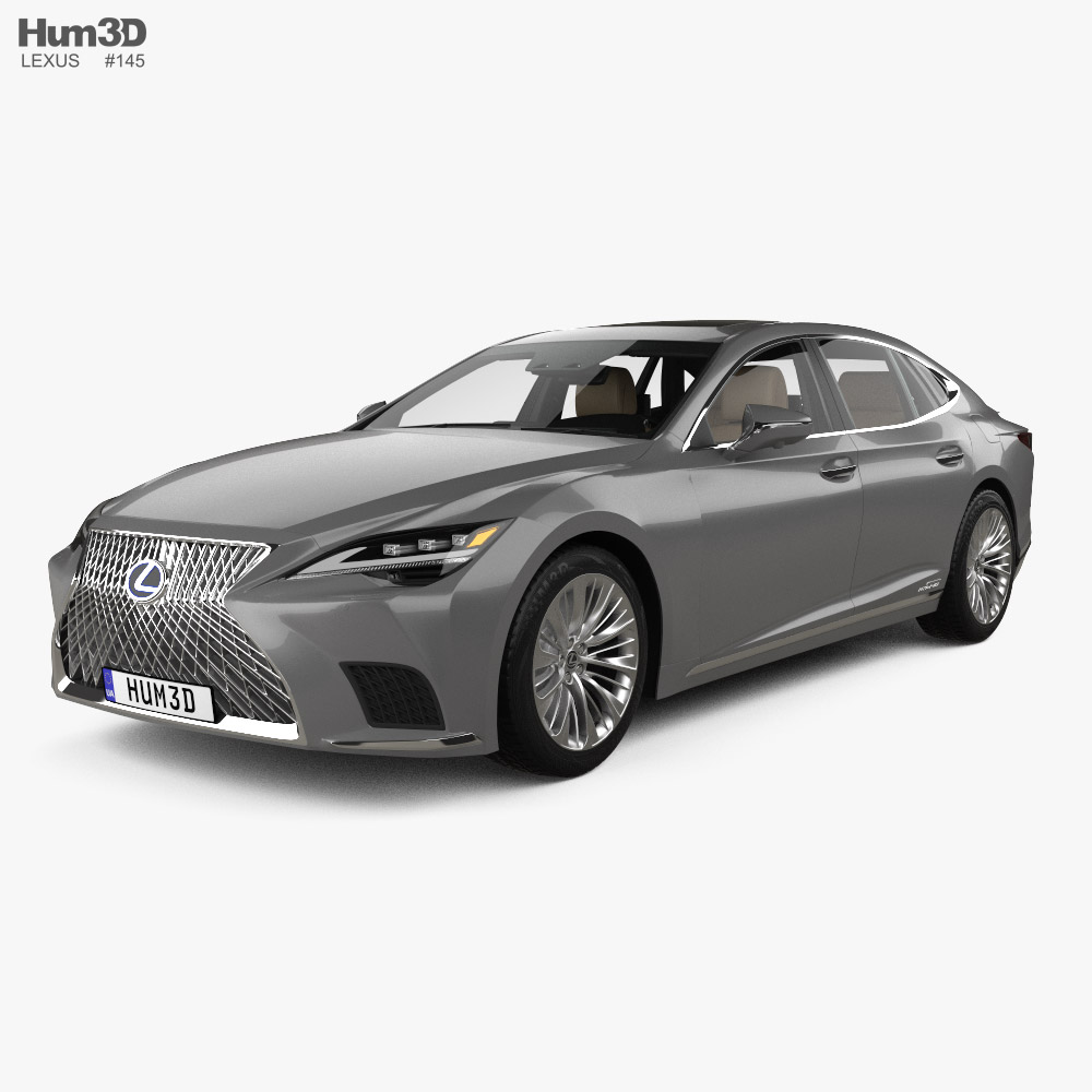 Lexus LS hybrid with HQ interior 2021 3D model