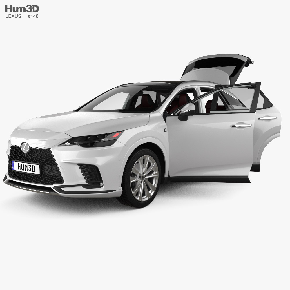 Lexus RX hybrid F Sport US-spec with HQ interior 2022 3D model