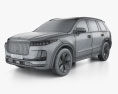 Li Xiang One 2021 3D модель wire render
