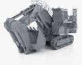 Liebherr R9400 Excavator 2018 3d model clay render