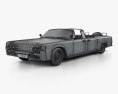 Lincoln Continental X-100 1961 3D模型 wire render