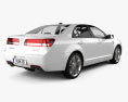 Lincoln MKZ 2013 3d model back view