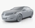 Lincoln MKS 2016 3d model clay render