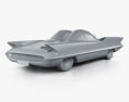 Lincoln Futura 1955 3d model clay render