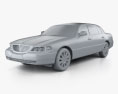 Lincoln Town Car L 2011 3d model clay render