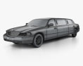 Lincoln Town Car Limousine 2011 3d model wire render